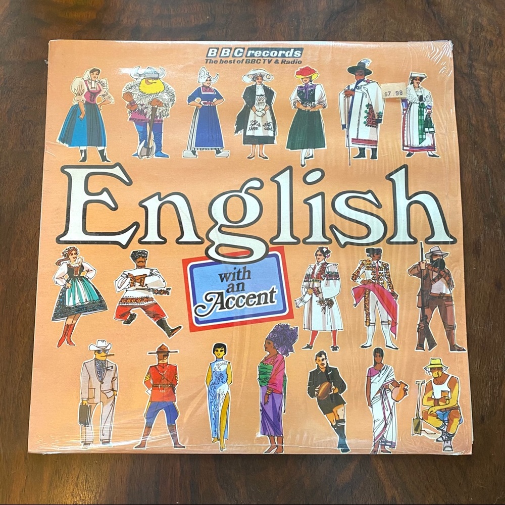 Vintage 70s BBC Records English with an Accent vinyl record 1970s Retro